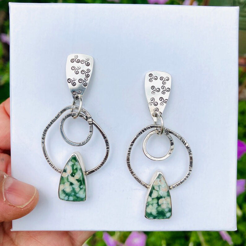 Colored Glaze Personalized Earrings Women
