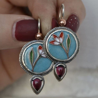 Colored Glaze Personalized Earrings Women