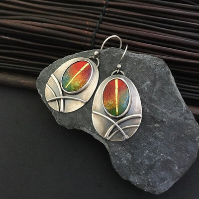 Colored Glaze Personalized Earrings Women