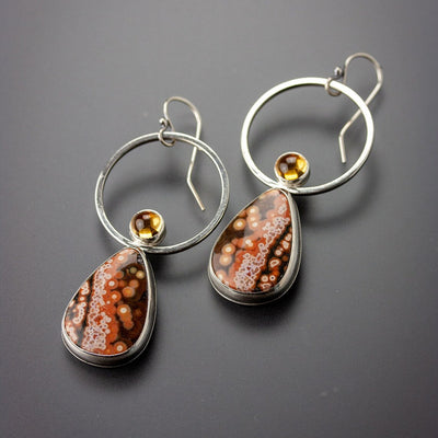 Colored Glaze Personalized Earrings Women