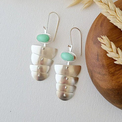 Colored Glaze Personalized Earrings Women