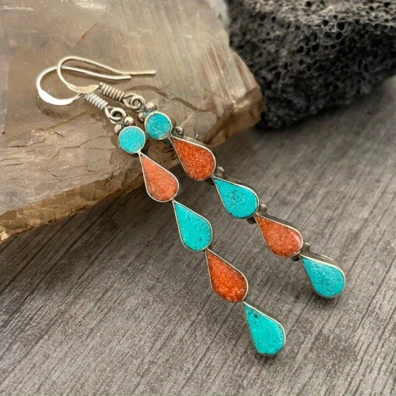 Colored Glaze Personalized Earrings Women