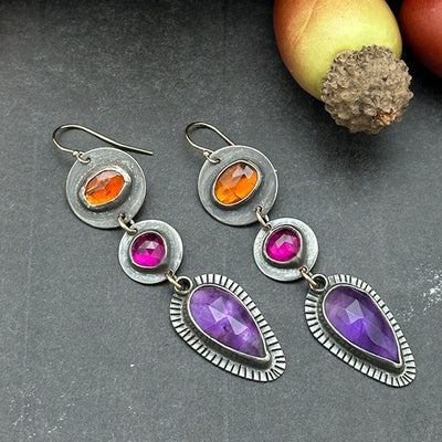 Colored Glaze Personalized Earrings Women