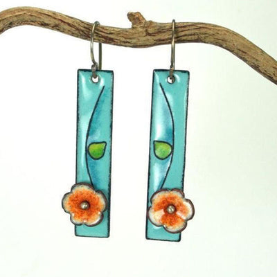 Colored Glaze Personalized Earrings Women