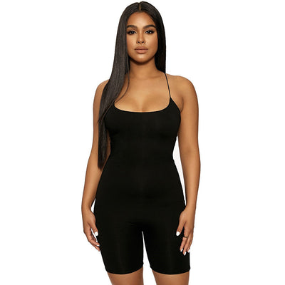 Cross strap jumpsuit