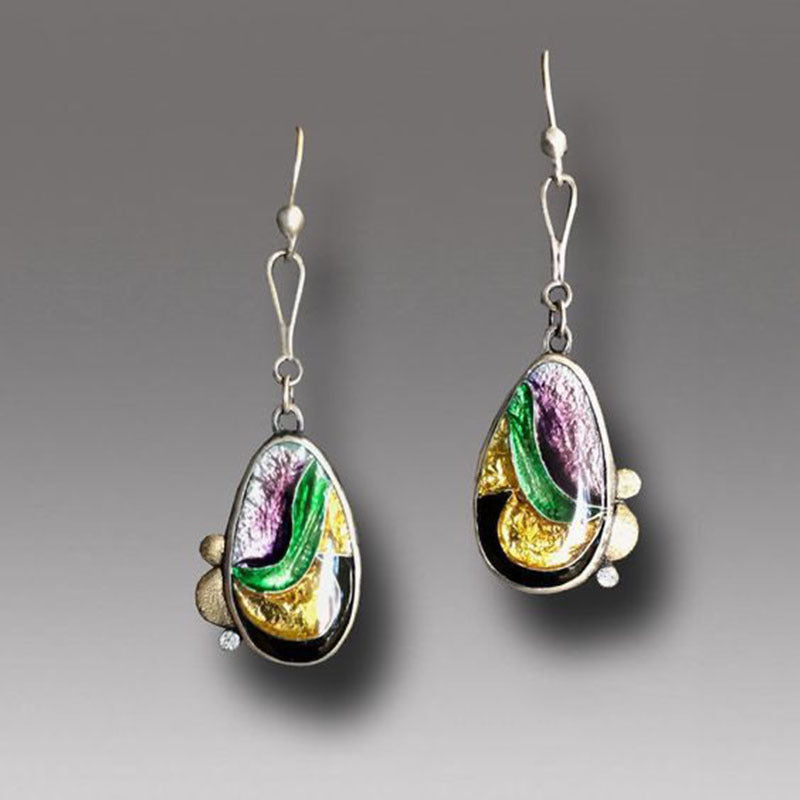 Colored Glaze Personalized Earrings Women