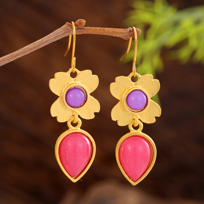 Colored Glaze Personalized Earrings Women