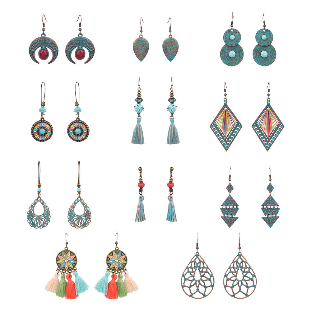Bohemian Hollow Stud Earrings Women