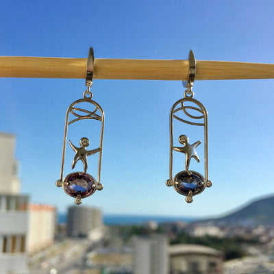 Colored Glaze Personalized Earrings Women
