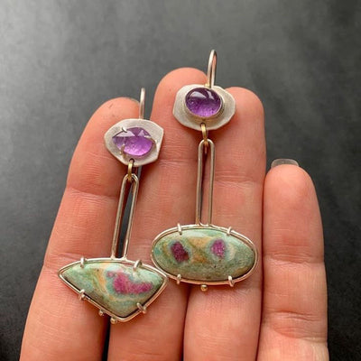 Colored Glaze Personalized Earrings Women