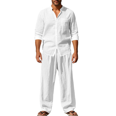 Loose Long-sleeved Trousers Shirt Outfit Men