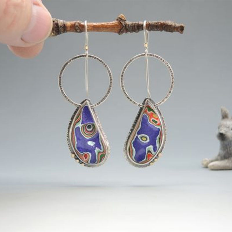 Colored Glaze Personalized Earrings Women
