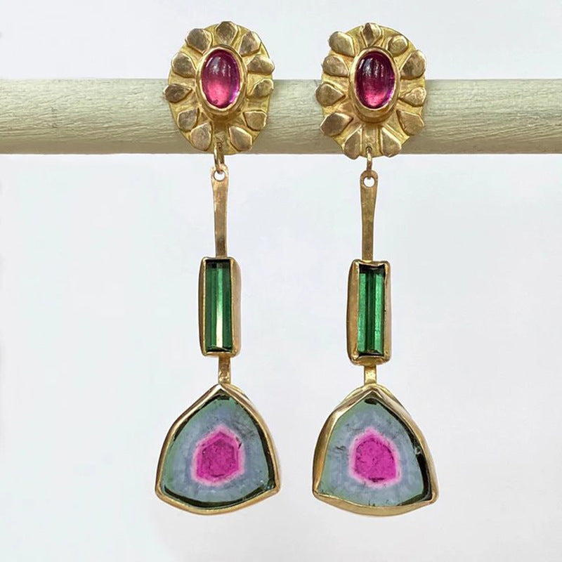 Colored Glaze Personalized Earrings Women