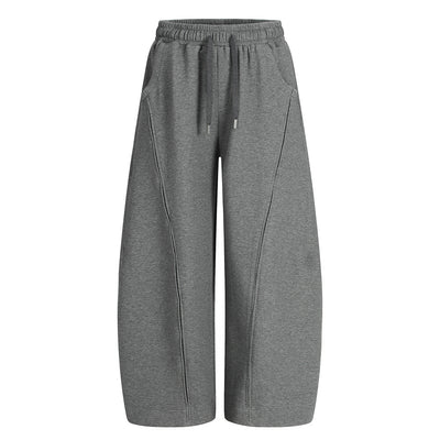 American Retro Men's Stitching Drawstring Solid Color Matchet Pants
